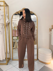 LESLIE" BROWN TRAVEL SET