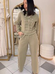 LESLIE" OLIVE TRAVEL SET