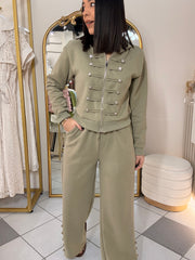 LESLIE" OLIVE TRAVEL SET