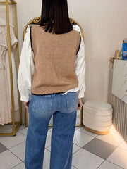 IKA¨SWEATER TAUPE VEST