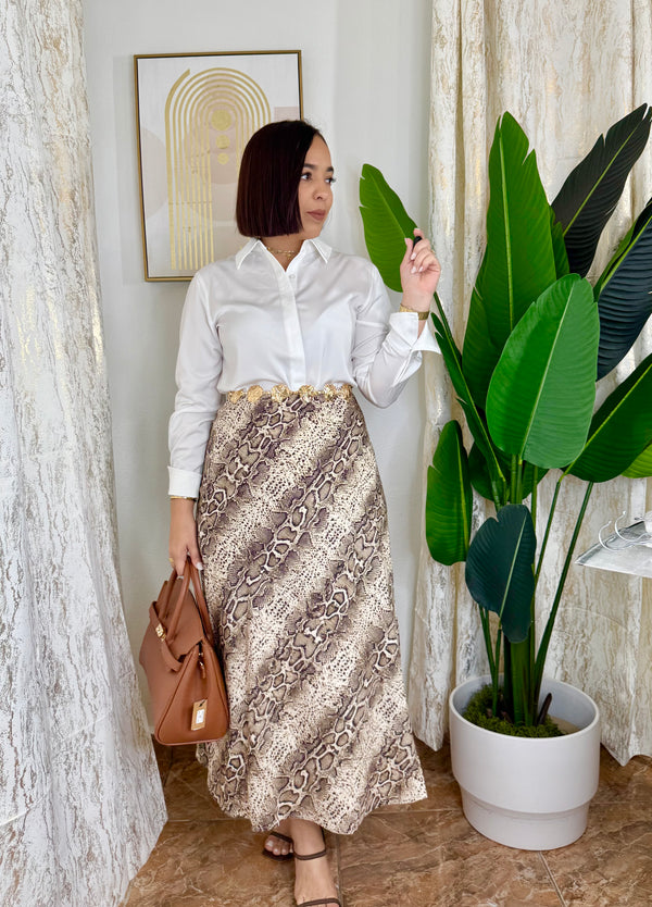 ANIMAL MIDI SKIRT