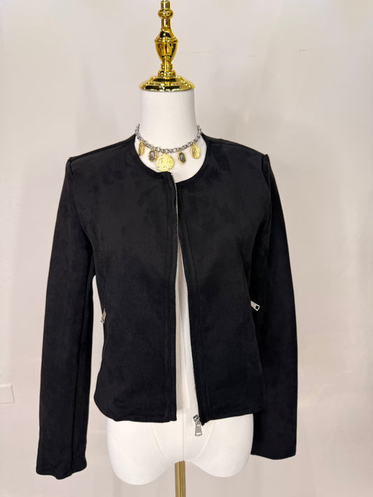 BLACK  JACKET SUEDE