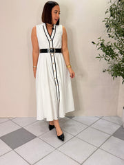 FABIANA" WHITE MIDI DRESS