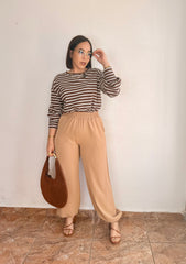 LENA" BEIGE JOGGER PANT