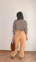 LENA" BEIGE JOGGER PANT