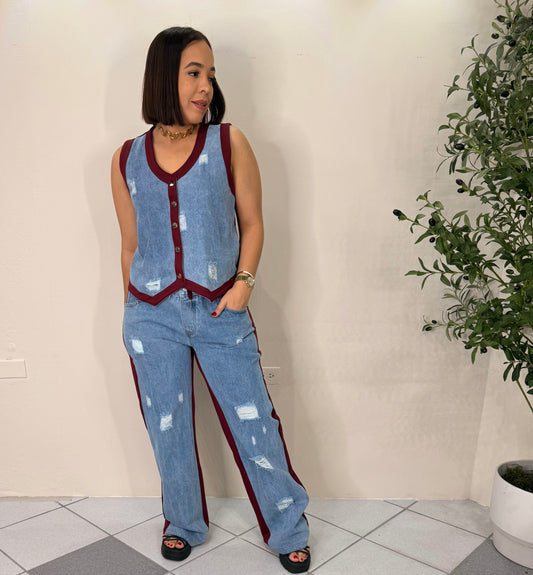 MELANIE, WINE  SET DOS PIEZAS