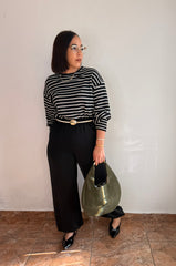 LENA" BLACK JOGGER PANT