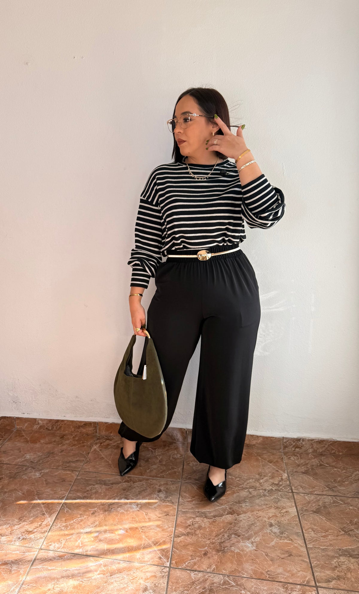 LENA" BLACK JOGGER PANT