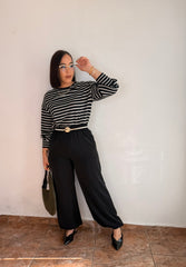 LENA" BLACK JOGGER PANT