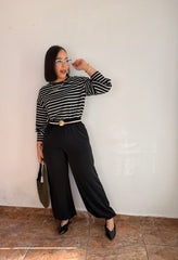 LENA" BLACK JOGGER PANT