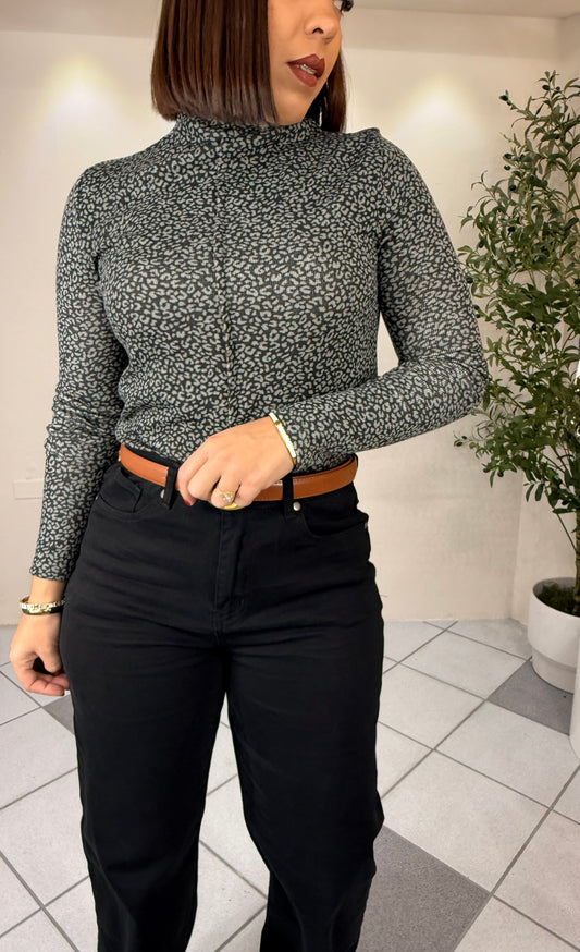 TOP DE CUELLO" LEOPARDO GRIS