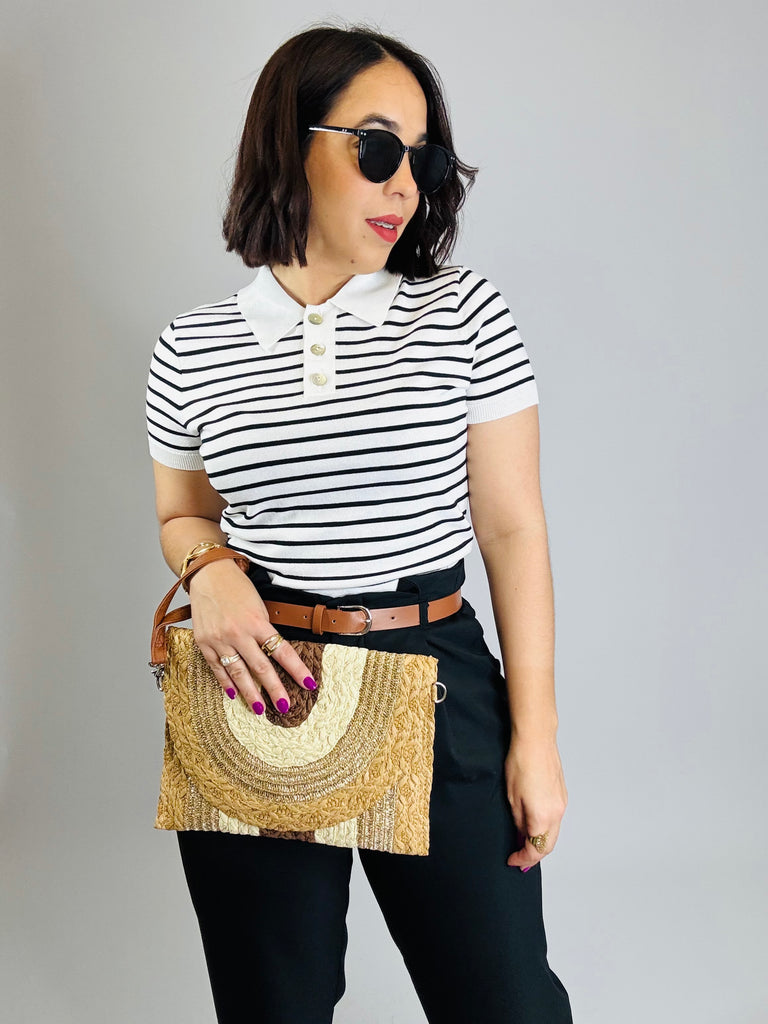 LAURA¨ WHITE / BLACK  TOP