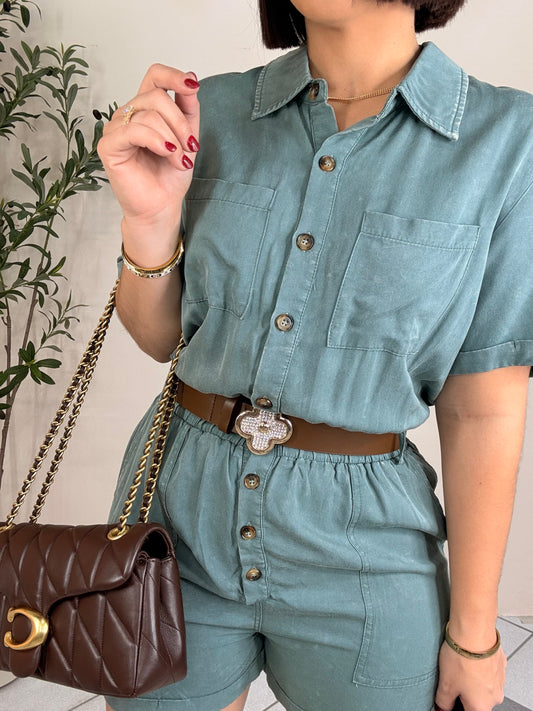 SAGE GREEN  - ROMPER