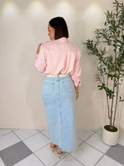 LEILANY- DENIM MIDI SKIRT