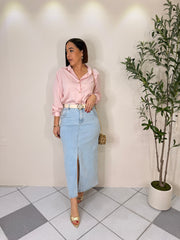 LEILANY- DENIM MIDI SKIRT