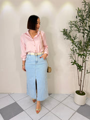 LEILANY- DENIM MIDI SKIRT