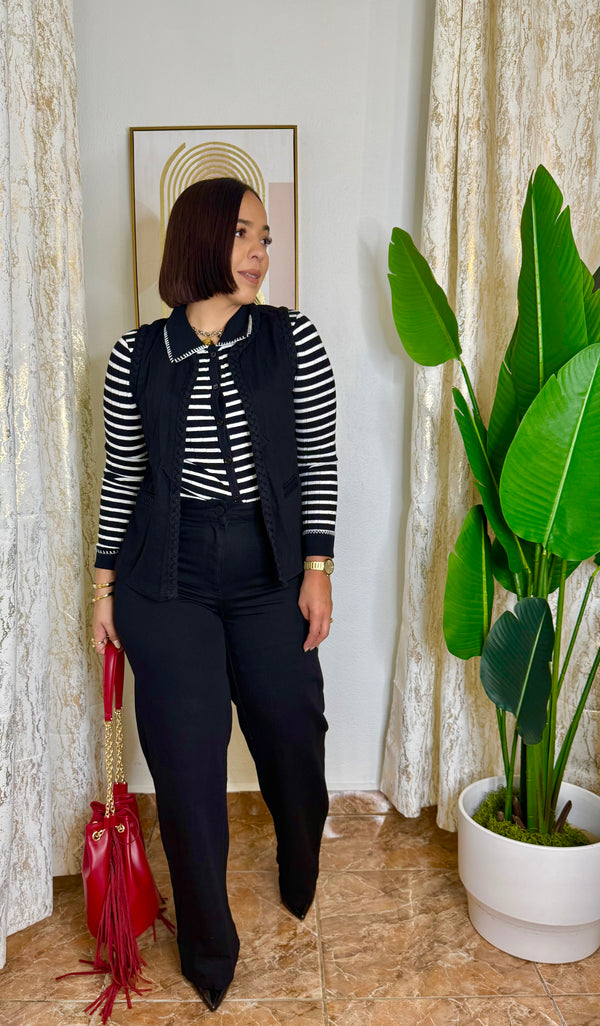 GALILEA; BLACK DENIM SET