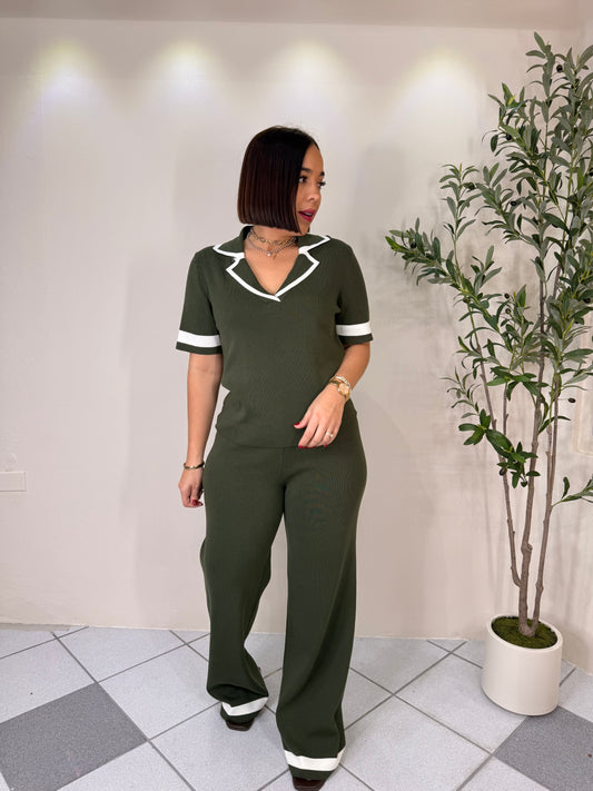 VALENTINA¨ OLIVE  SET DOS PIEZAS