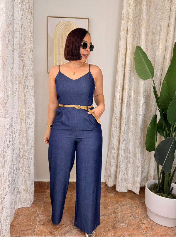 BLUE DENIM JUMPSUIT
