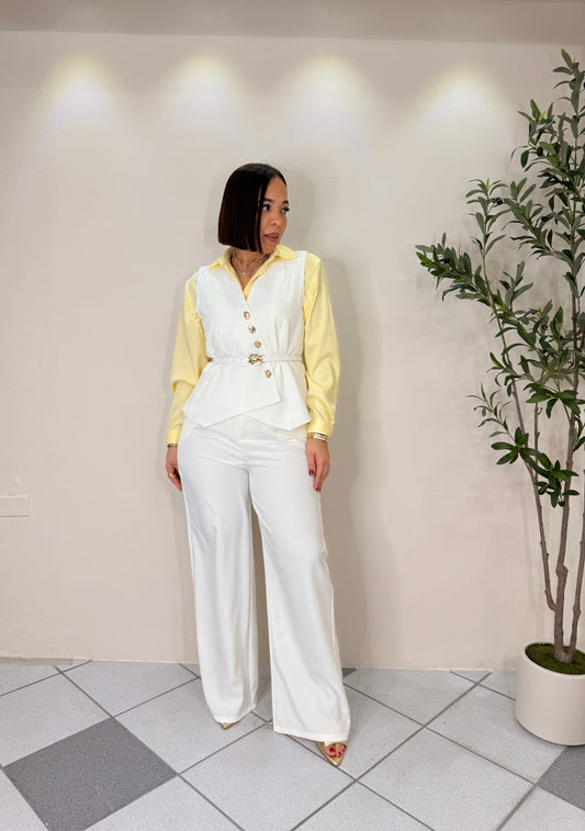 ISADORA" BLANCO SET DOS PIEZAS