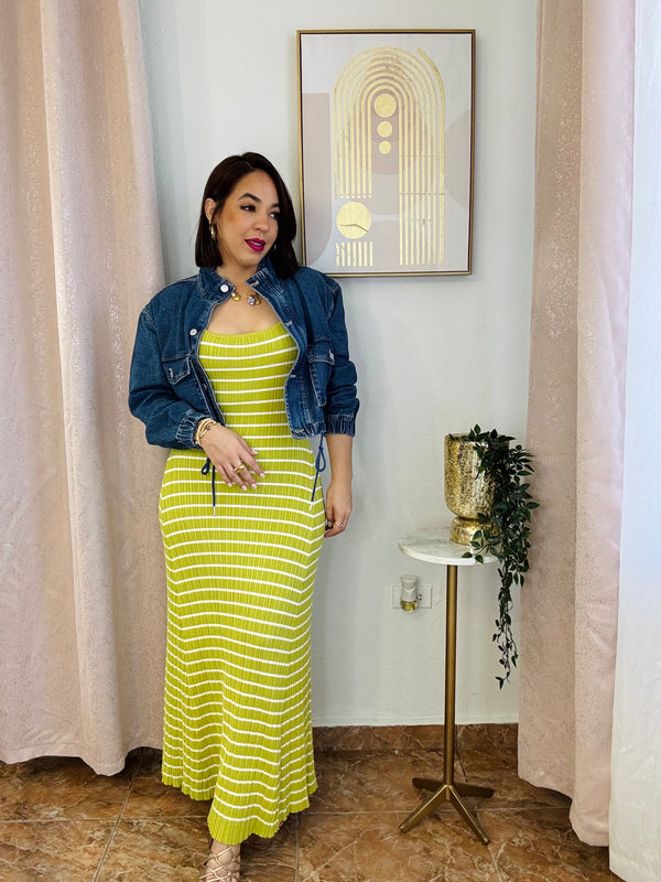GREEN MIDI DRESS