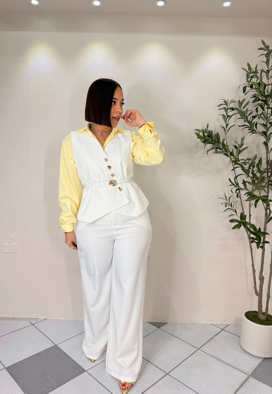 ISADORA" BLANCO SET DOS PIEZAS