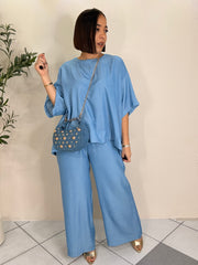 ISABELA" LIGHT BLUE  SET DOS PIEZAS