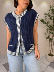 VERONICA NAVY TOP