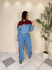 RAQUEL " BURGUNDY SET DOS PIEZAS