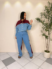 RAQUEL " BURGUNDY SET DOS PIEZAS