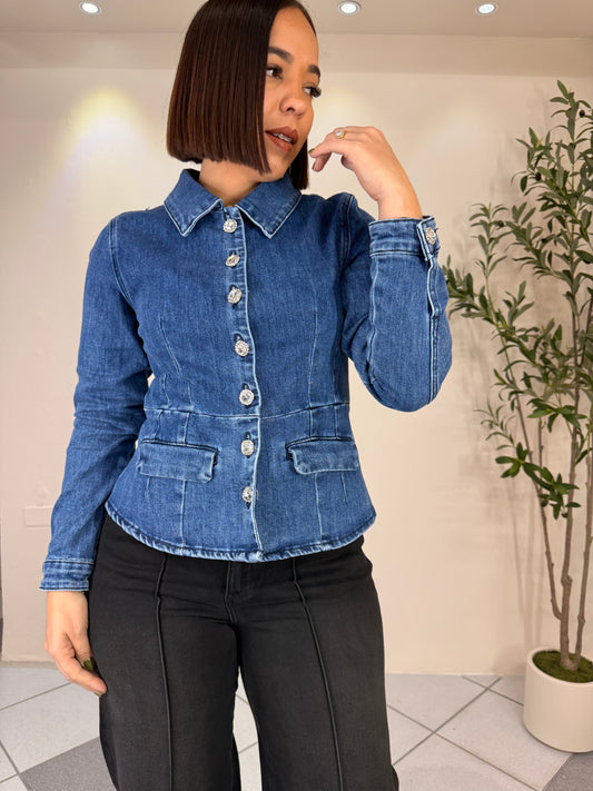 ANTONELLA"  DENIM  TOP