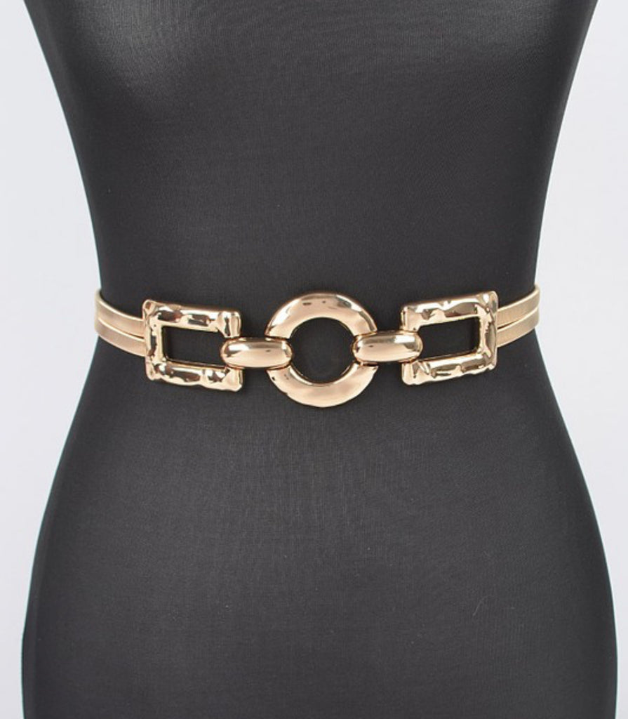 HAMMERED METAL STRECH BELT