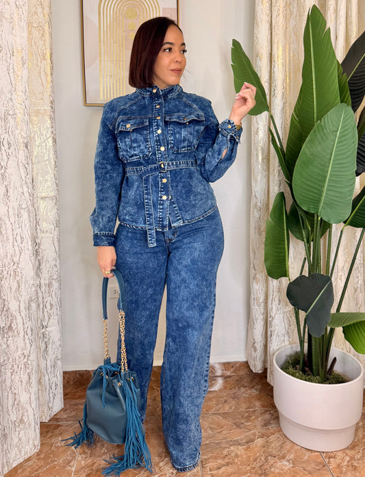 ROXANA" DENIM SET DOS PIEZAD