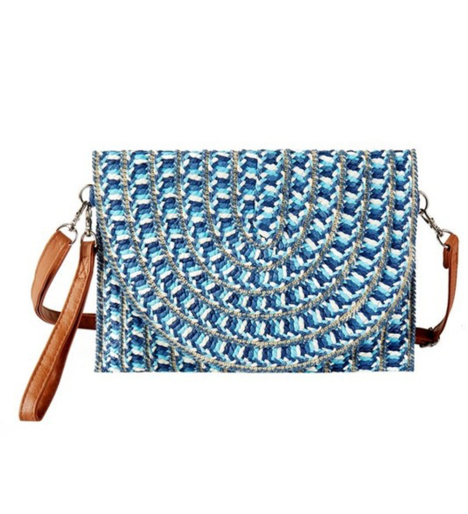 MULTI COLOR STRAW CLUTCH