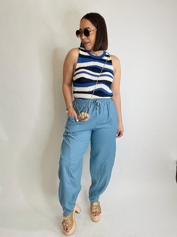 PAOLA BLUE TOP