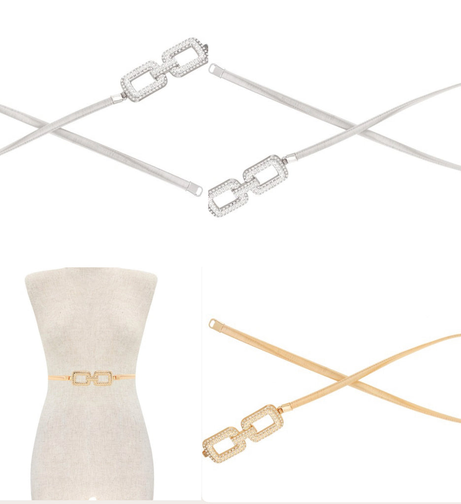 RHINESTONE SQUARE BELT