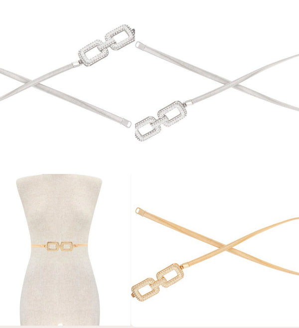 RHINESTONE SQUARE BELT