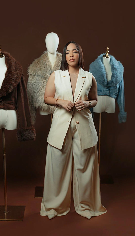 MIKAELA¨BEIGE SET DOS PIEZAS